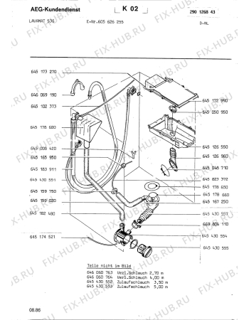 Взрыв-схема стиральной машины Aeg LAV536 - Схема узла Hydraulic System 272